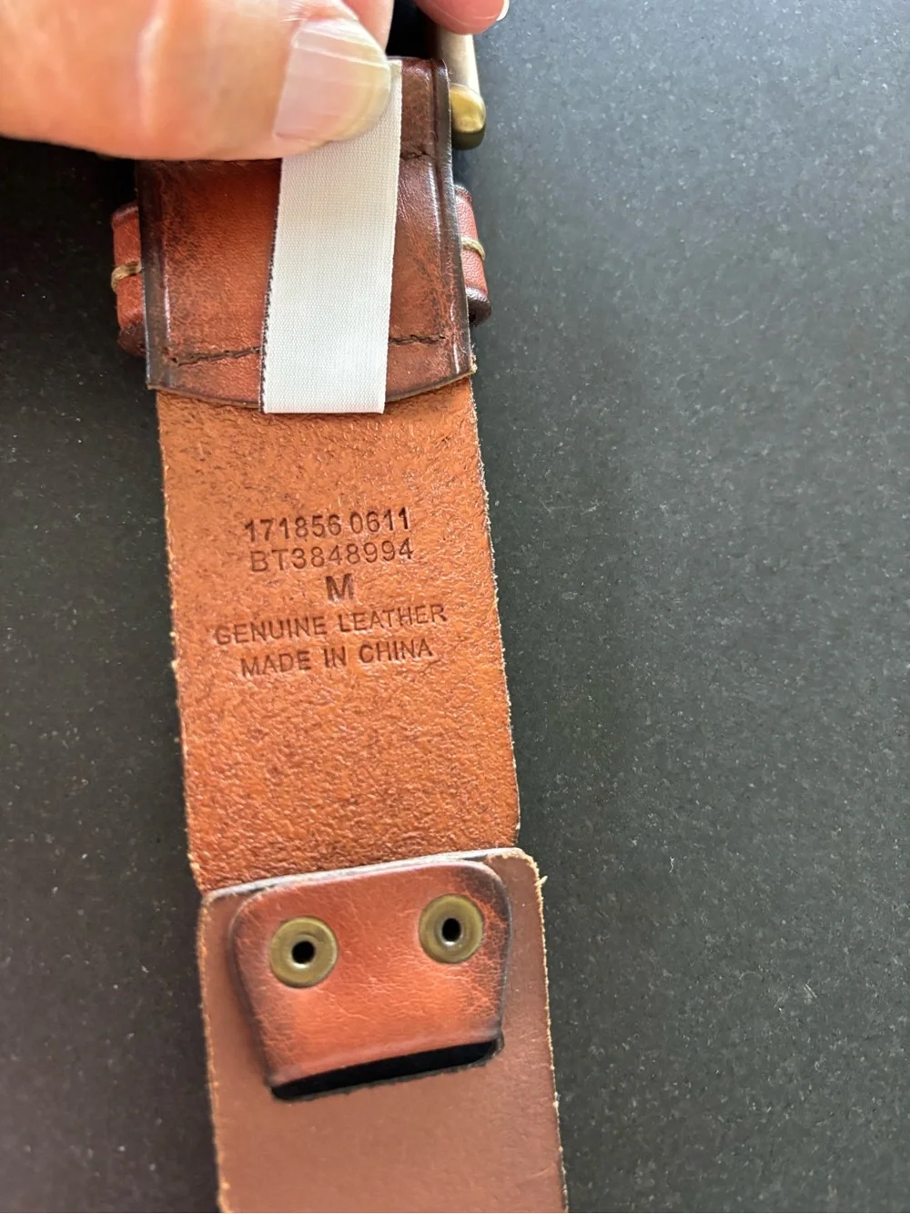 Fossil Patchwork Genuine Leather Belt Multicolored Brass Buckle Unique Cowboy M